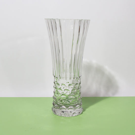 Decorative Clear Glass Vase, 1980s