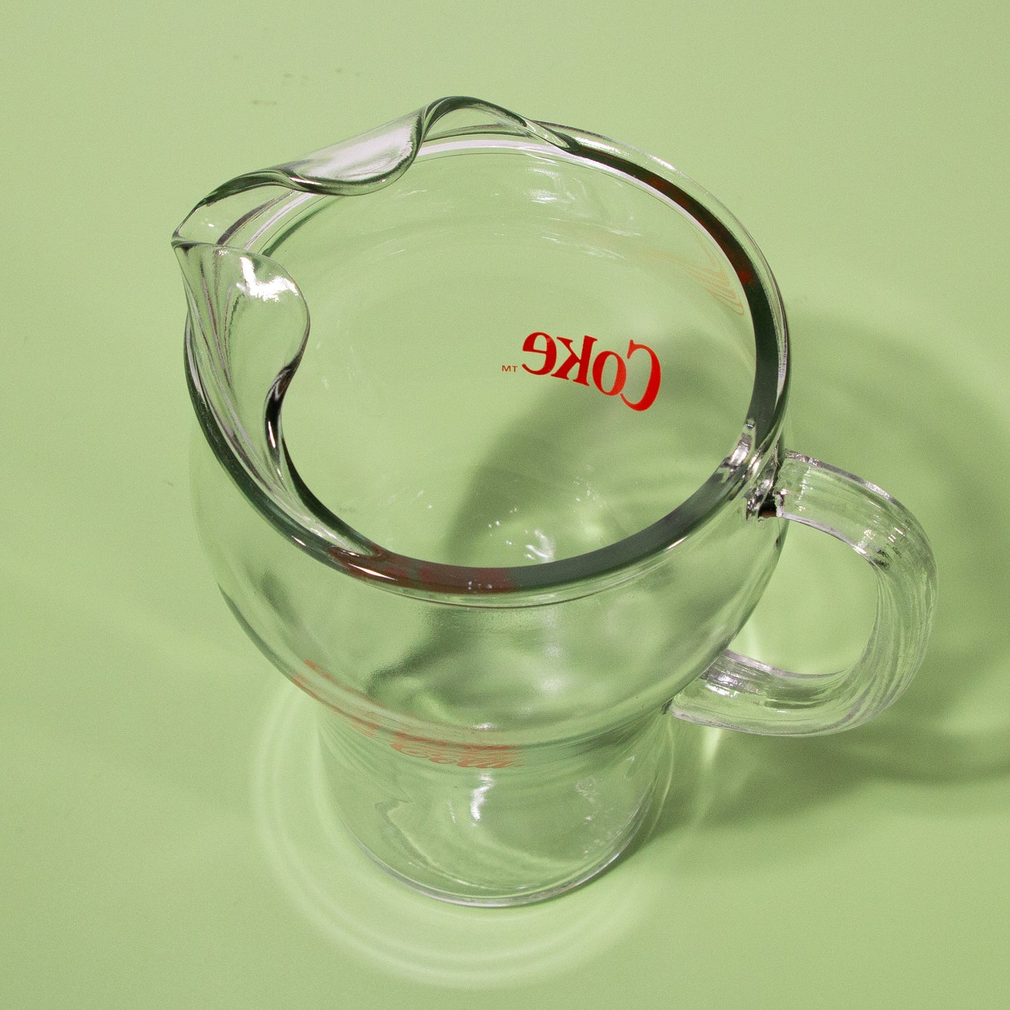 Vintage Glass Coca-Cola Pitcher, 1980s