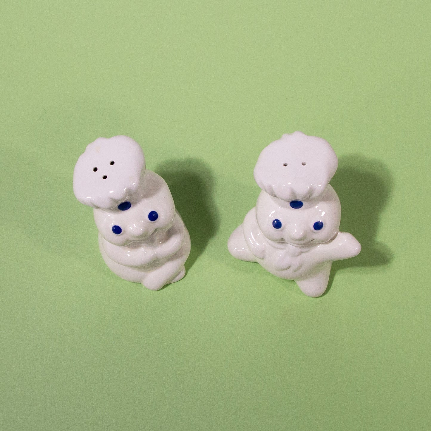Vintage Ceramic Pilsbury Doughboy Salt & Pepper Shaker Set, 1980s