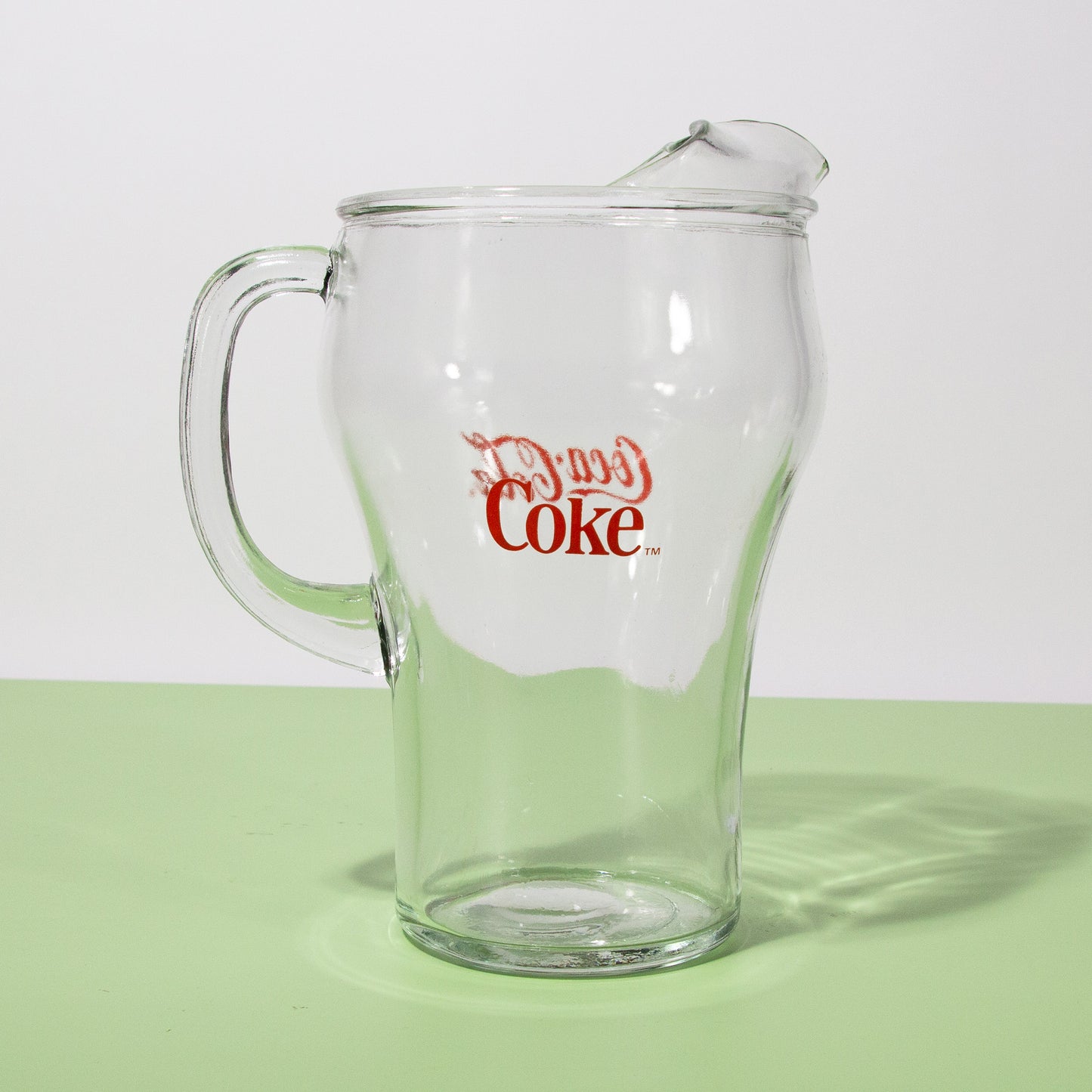 Vintage Glass Coca-Cola Pitcher, 1980s