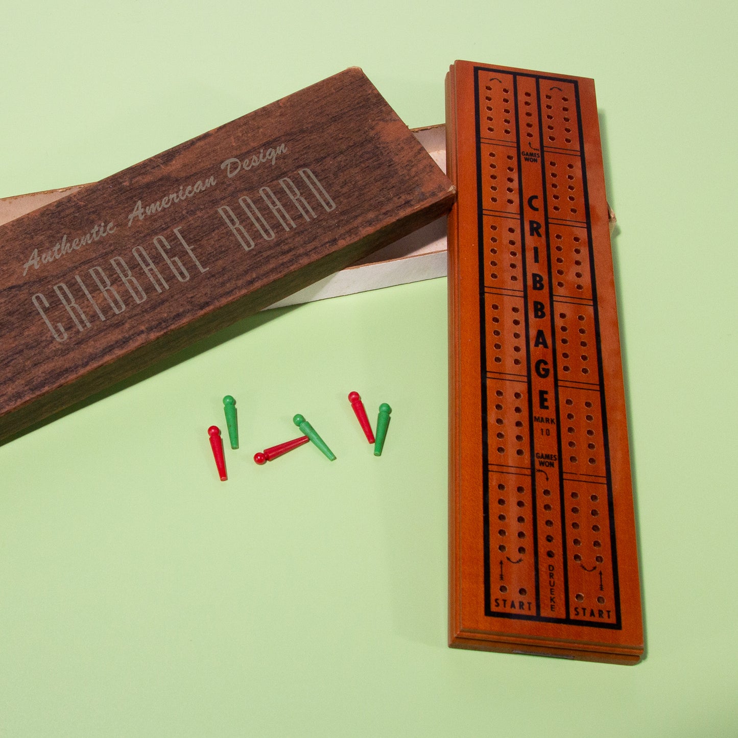 Vintage Mid-century Cribbage Game Set, 1960s