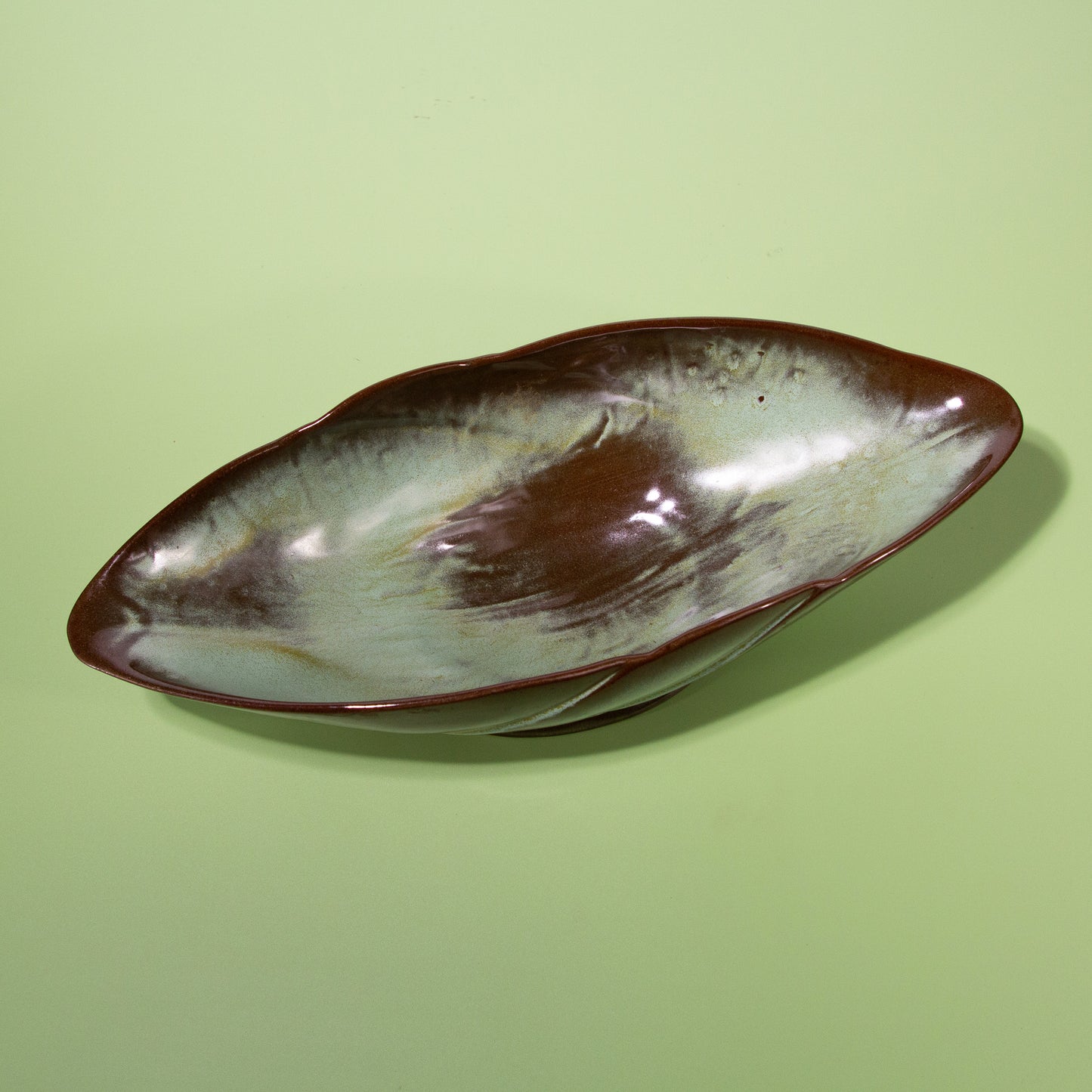 Vintage Frankoma Ceramic Oblong Bowl #219, 1970s