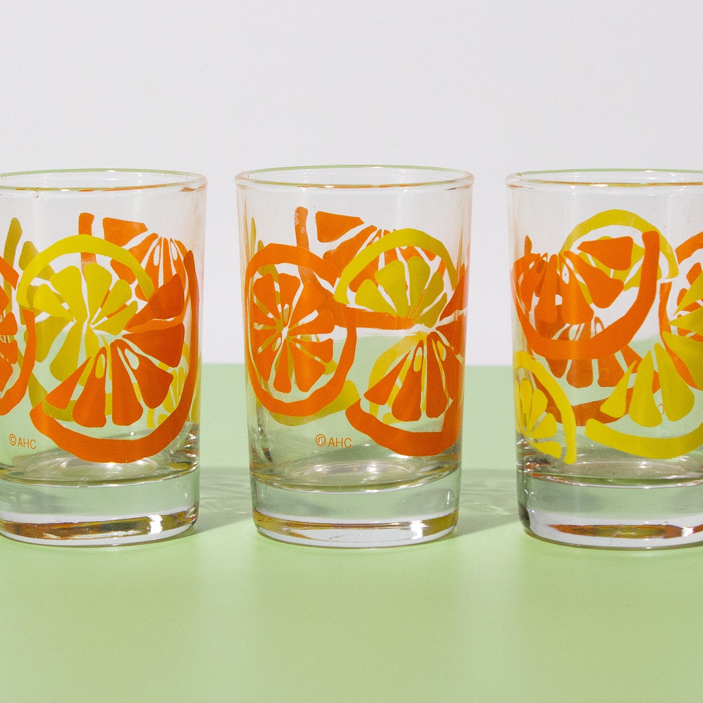 Vintage Orange Juice Carafe & Juice Glass Set, 1970s