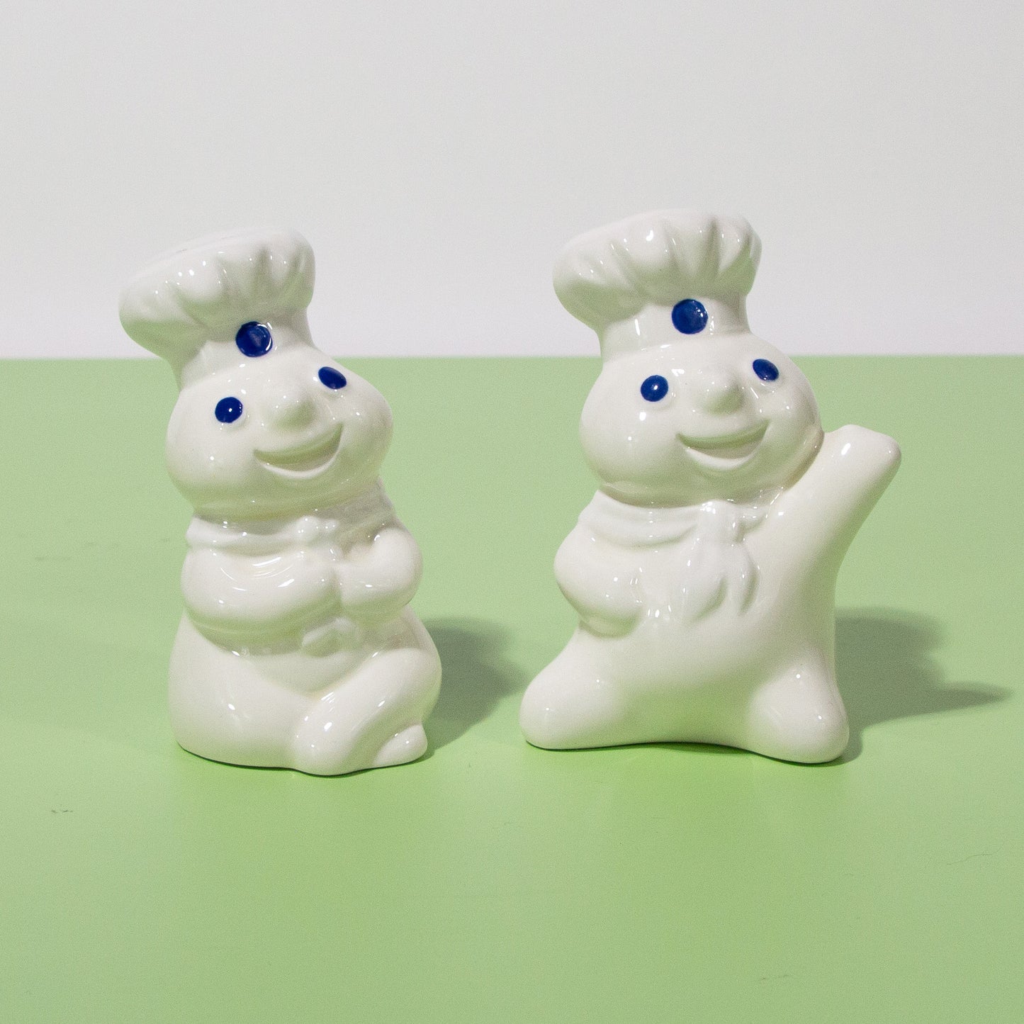 Vintage Ceramic Pilsbury Doughboy Salt & Pepper Shaker Set, 1980s