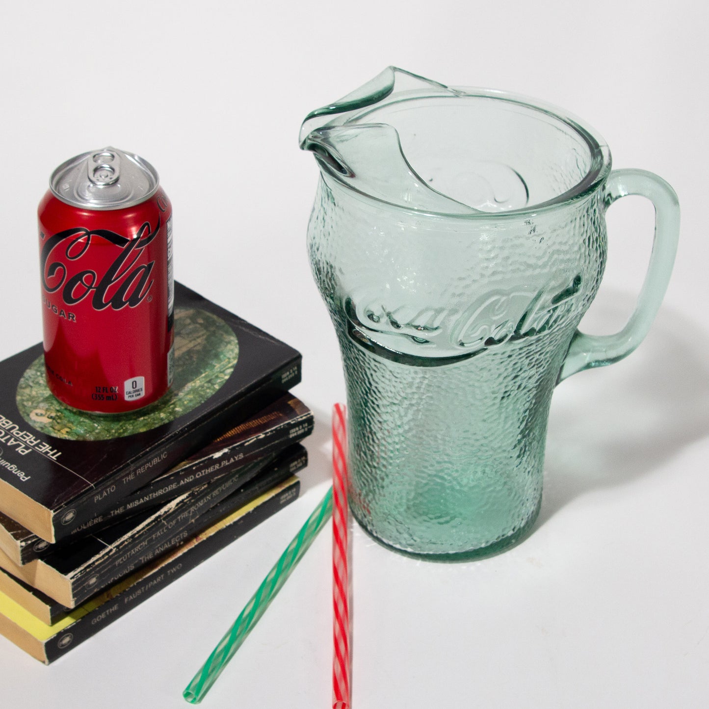 Vintage Glass Coca-Cola Pitcher, 1980s