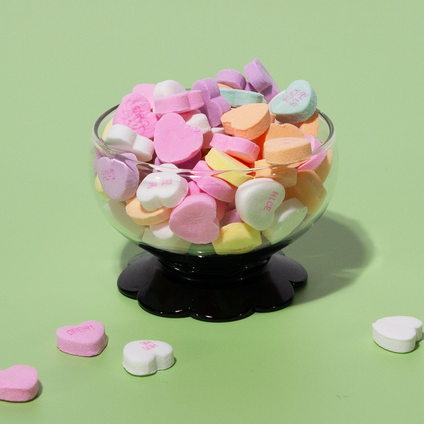 Vintage Glass Lily Pad Black Coupes, 1930s