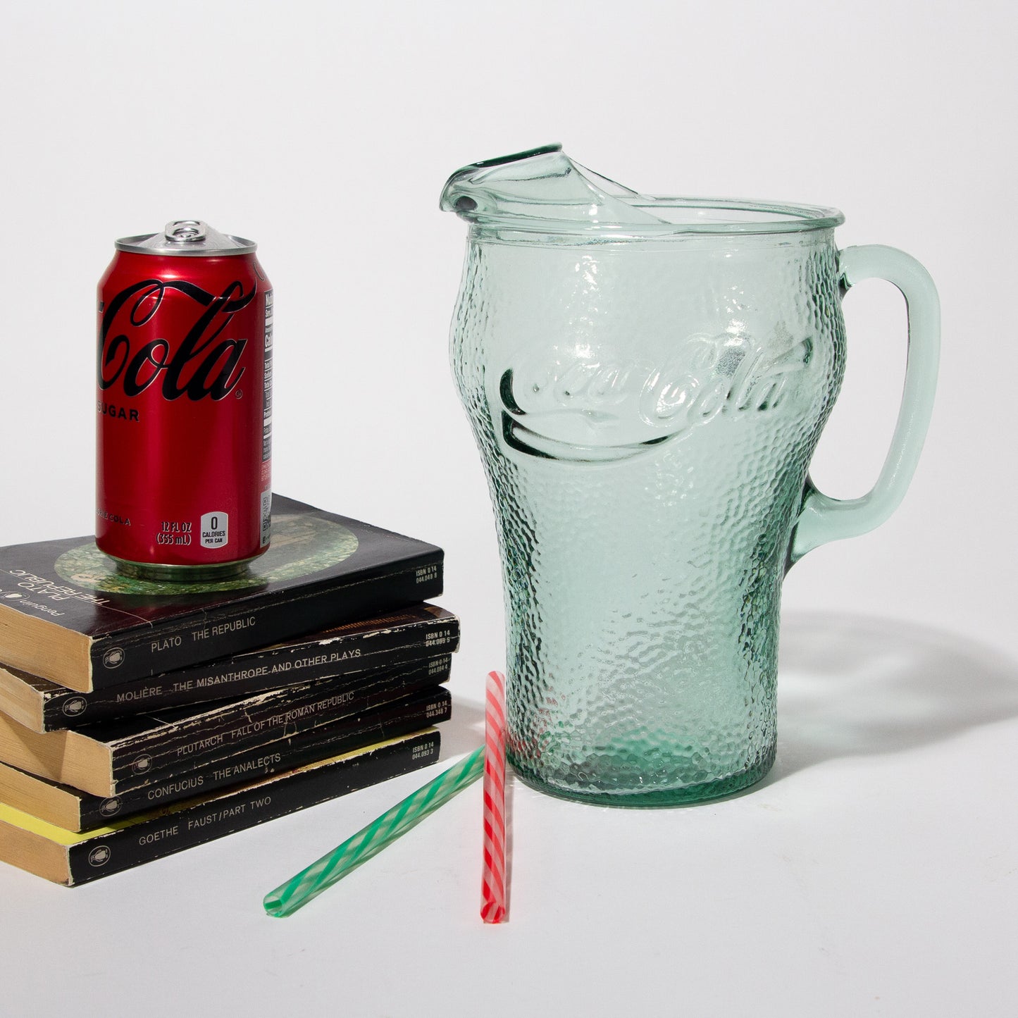 Vintage Glass Coca-Cola Pitcher, 1980s