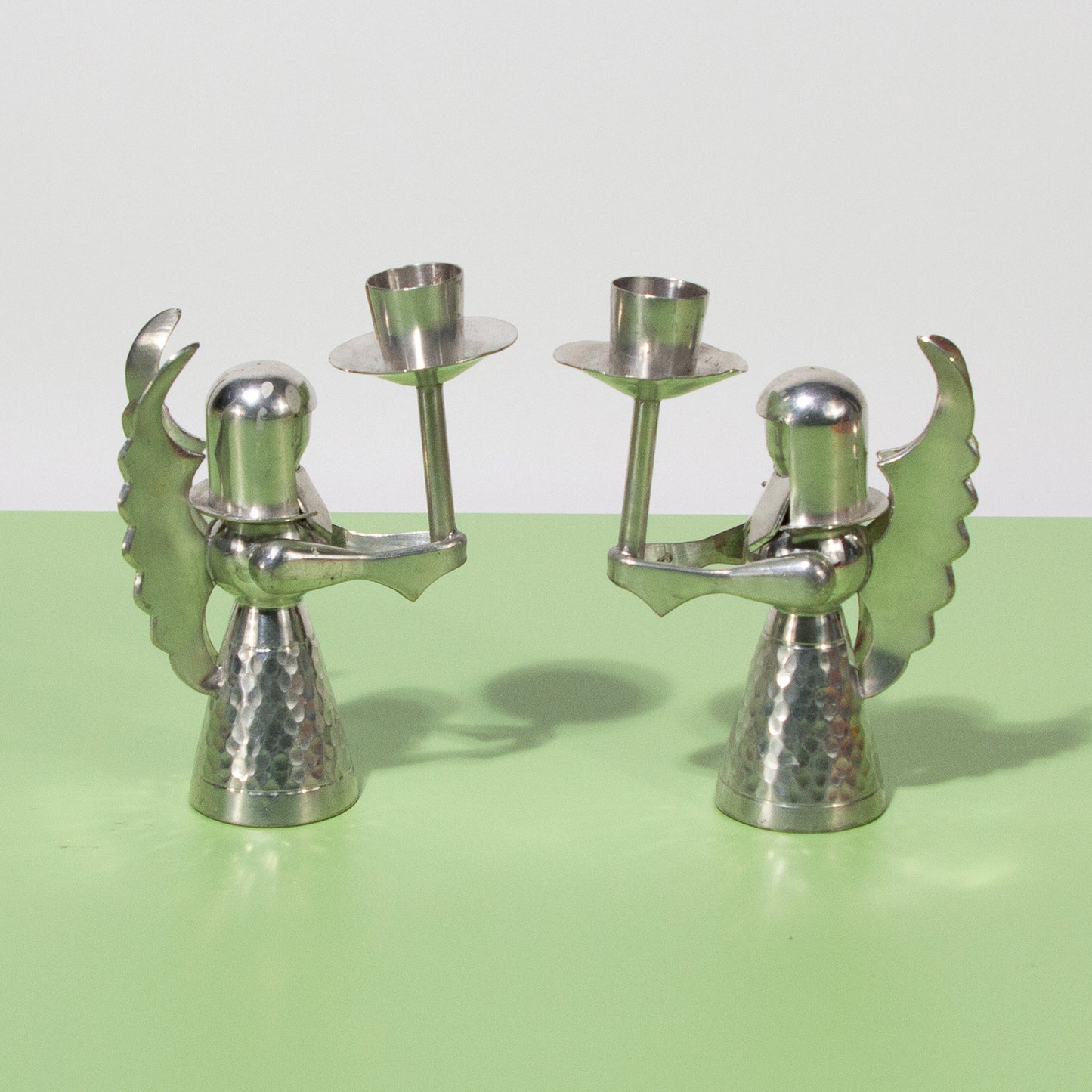 Vintage Metal Angel Candle Holders, 1970s