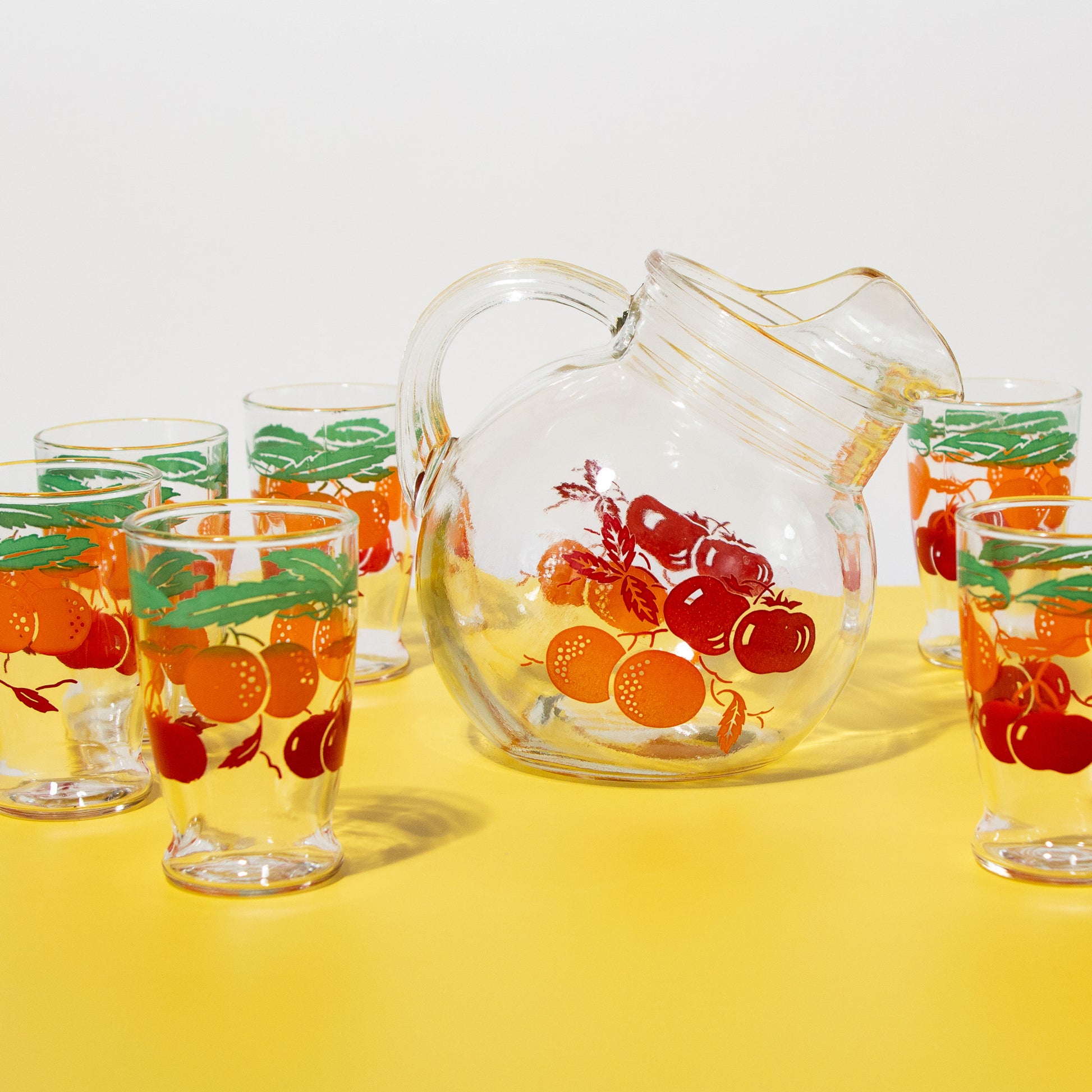 Vintage Orange Juice Pitcher & Glass Set, 1950s – HappyHour Home