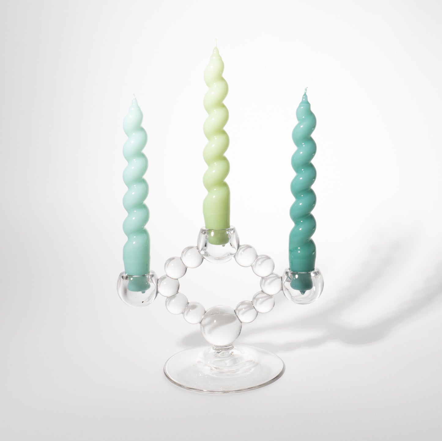 Vintage Bubble Glass Three Light Candelabra, 1970s