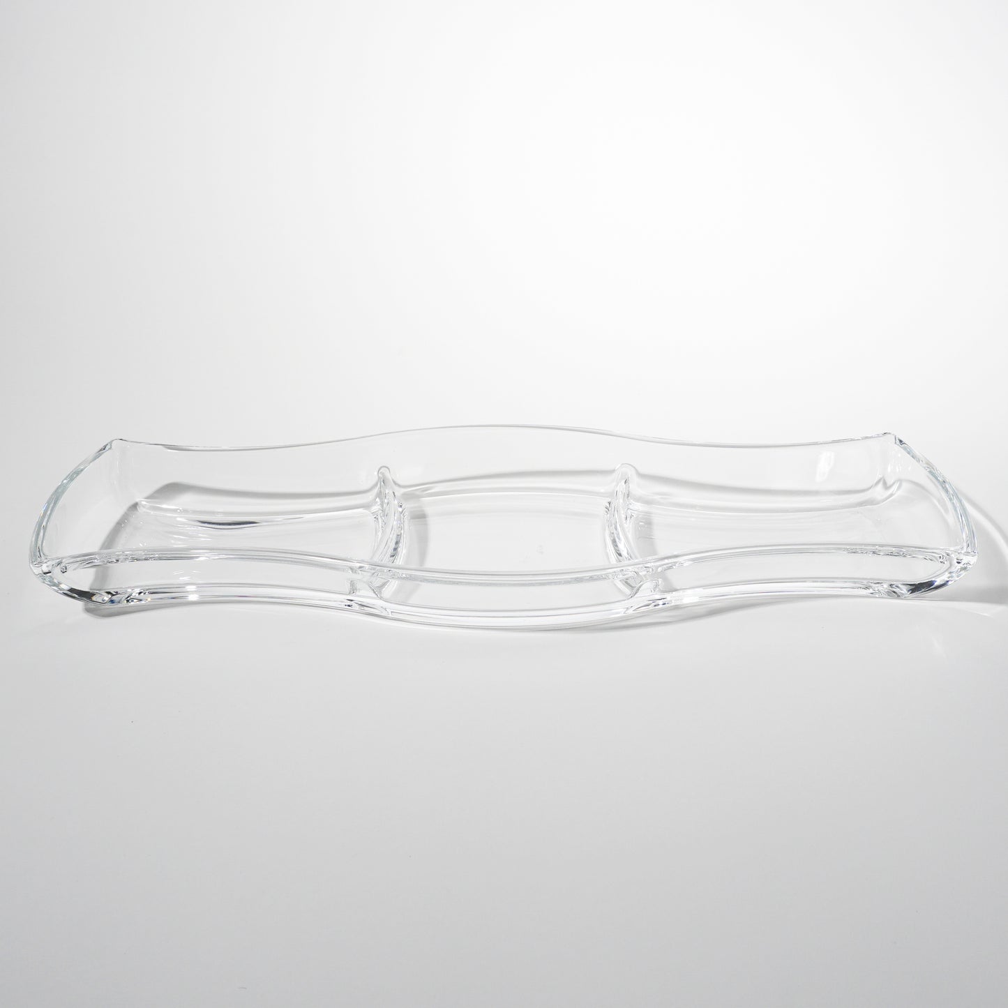 Clear Glass Three Section Tray