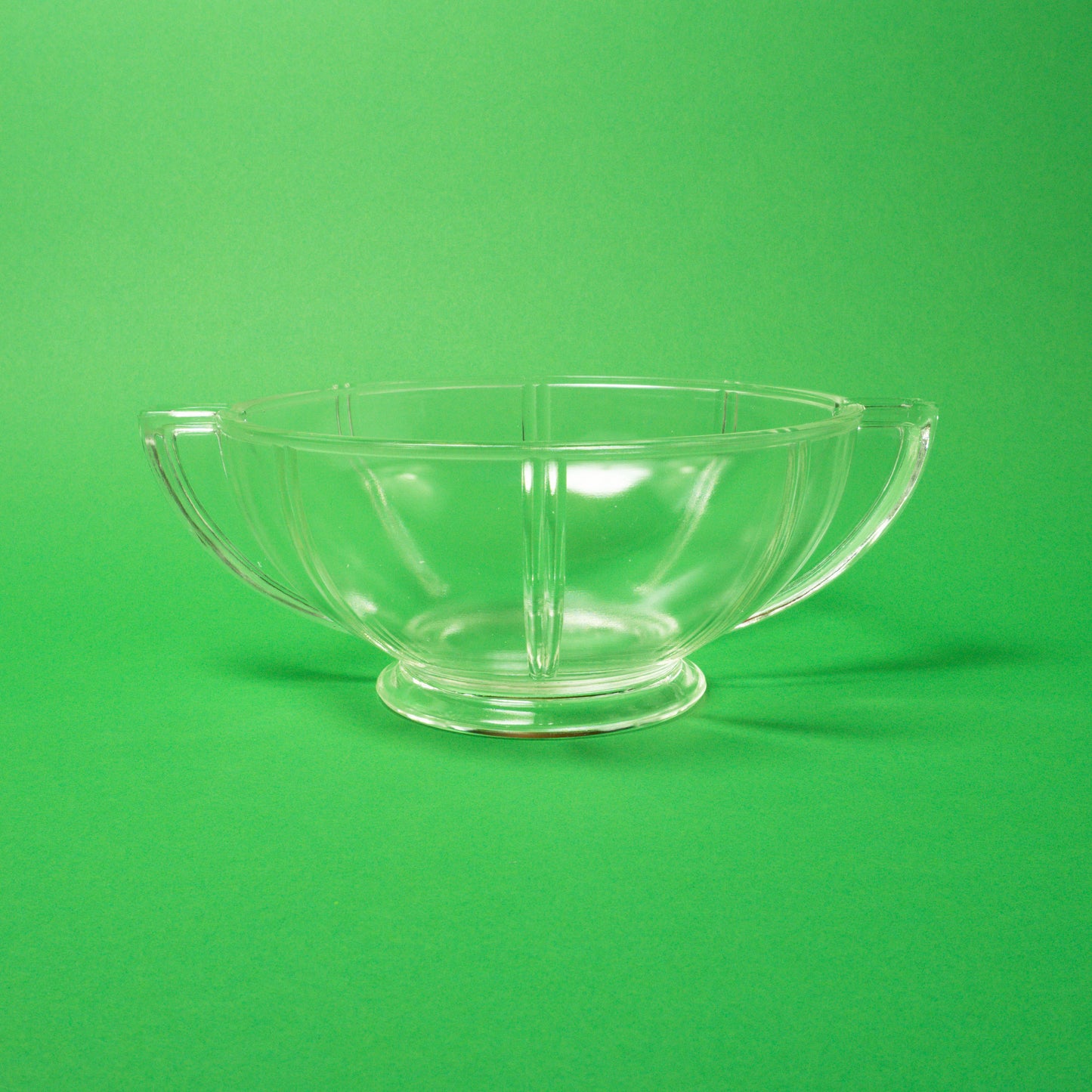 Vintage Glass Bowl with Handles, 1950s