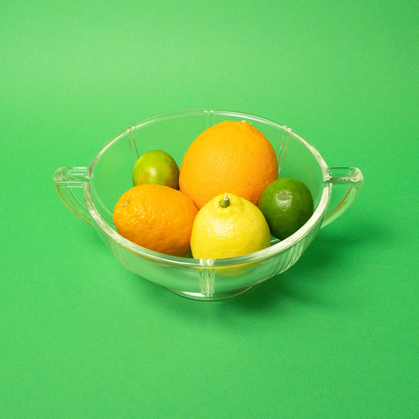 Vintage Glass Bowl with Handles, 1950s