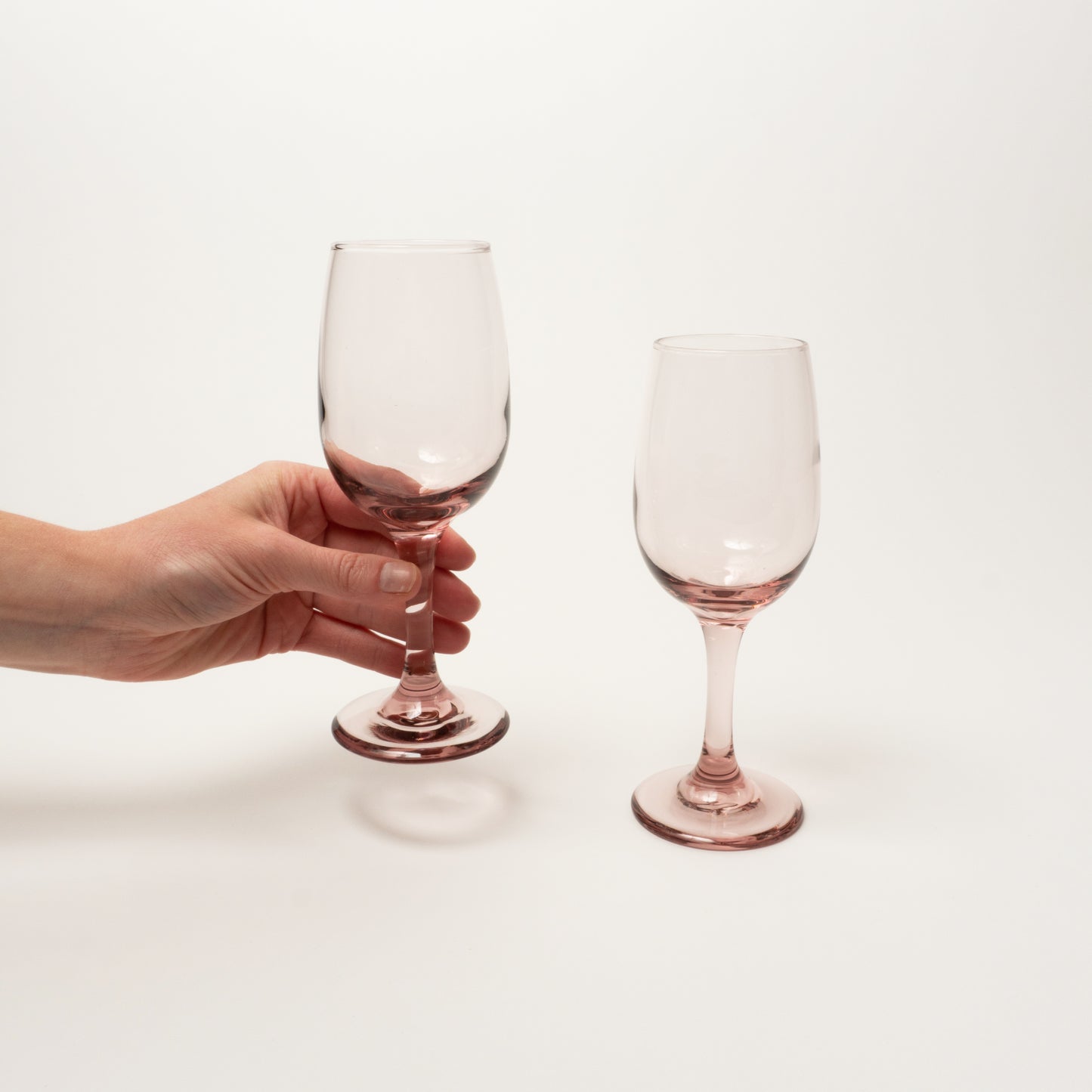 vintage 1980s pink libbey wine glasses