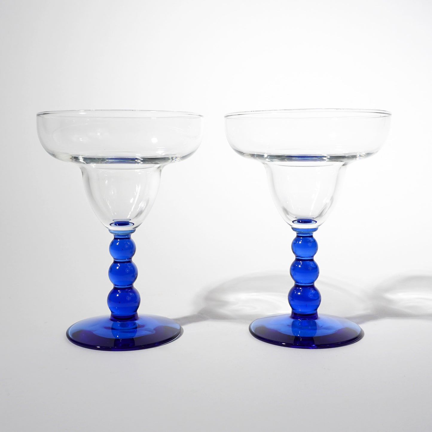 Blue Bubble Stem Daiquiri/Margarita Glasses HappyHour Home