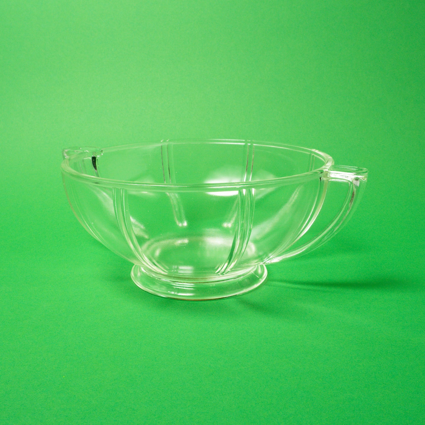 Vintage Glass Bowl with Handles, 1950s