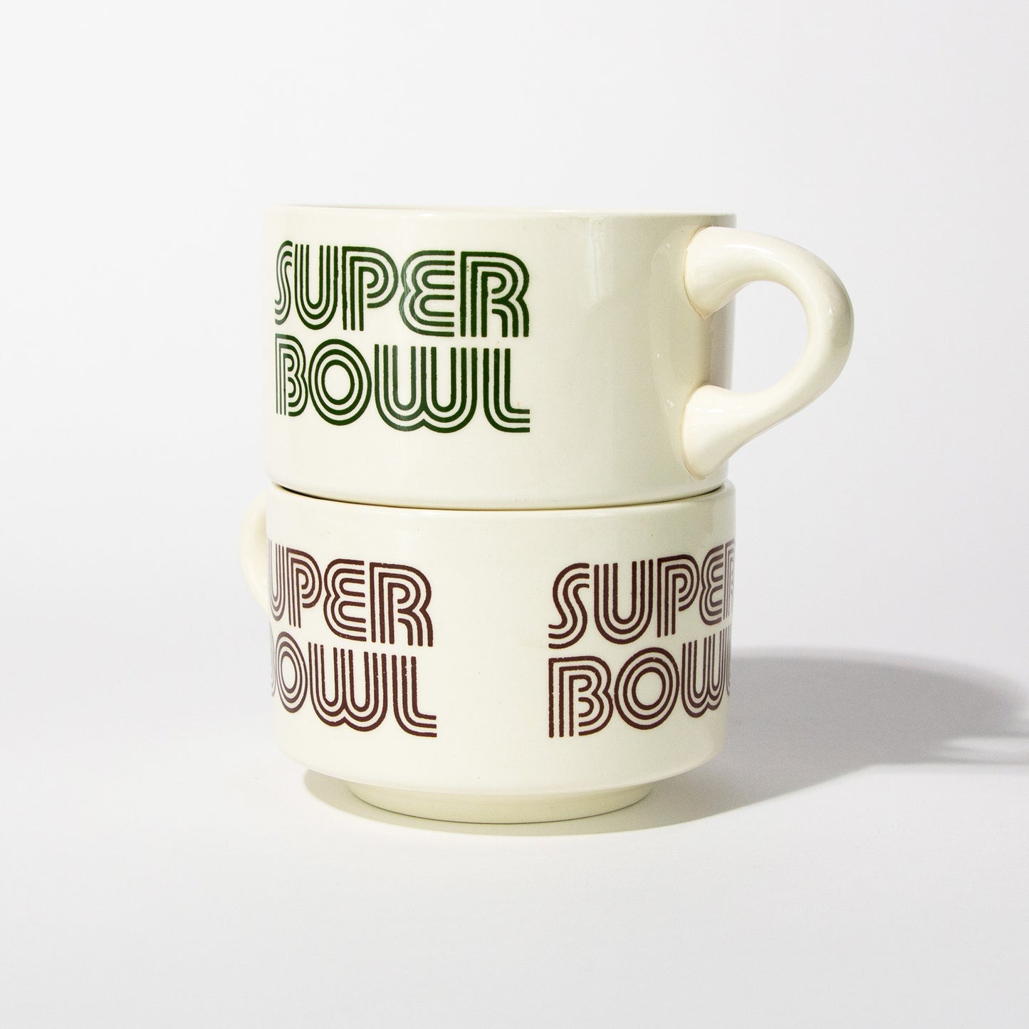 Vintage Ceramic Super Bowl Mug, 1980s