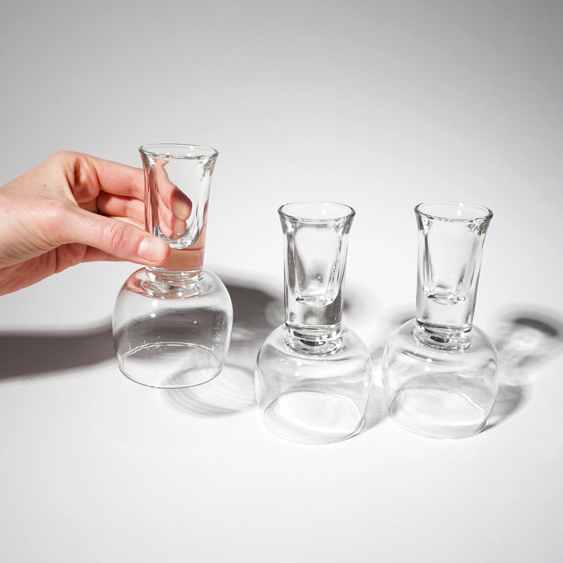 vintage cocktail and shot glass