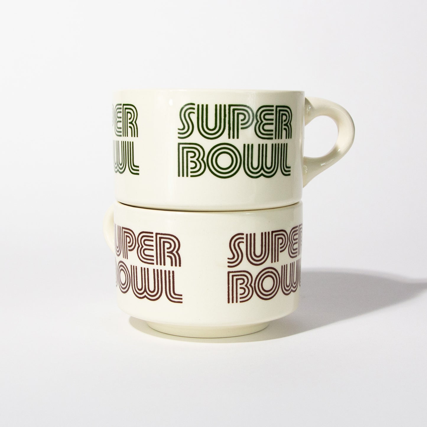 Vintage Ceramic Super Bowl Mug, 1980s